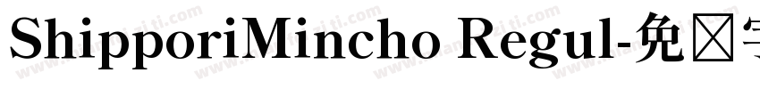 ShipporiMincho Regul字体转换